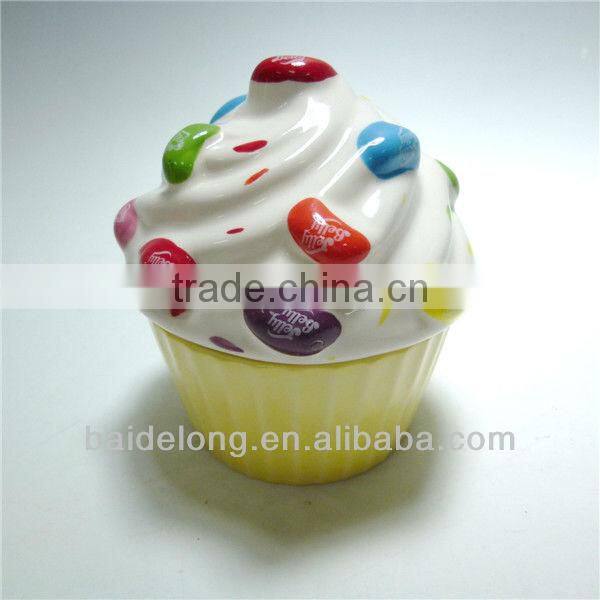 Ceramic Cupcake Shape Cookie Jar