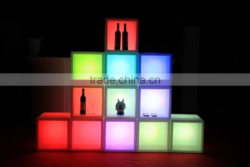 Clear plastic led wine display rack for home or wine bar using