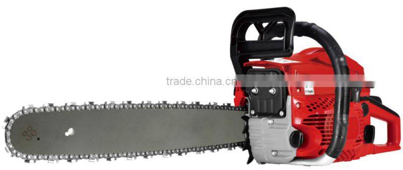 New crankcase design Gasoline Type petrol chain saw, wood cutting machine