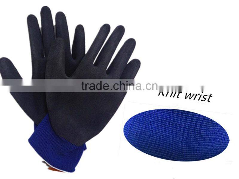 DDSAFETY Nylon Palm Coating Latex Crinkle Safety Gloves