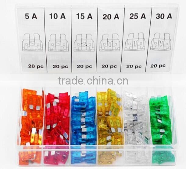 120pc auto fuse assortment