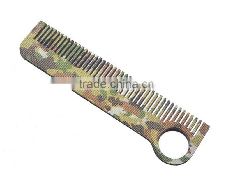 TK-5963 Outdoor Camouflage Ti EDC Titanium Comb for Soft Hair