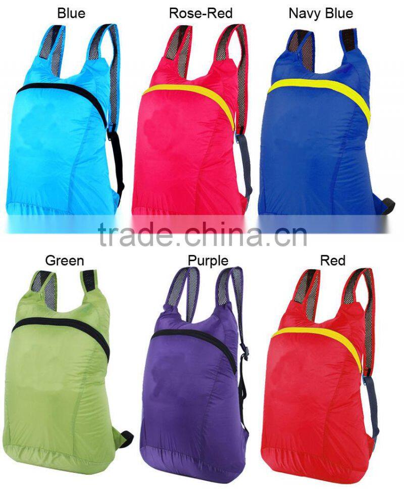 2015 new design manufactory direct foldable backpack,travel backpack bag,soft backpack