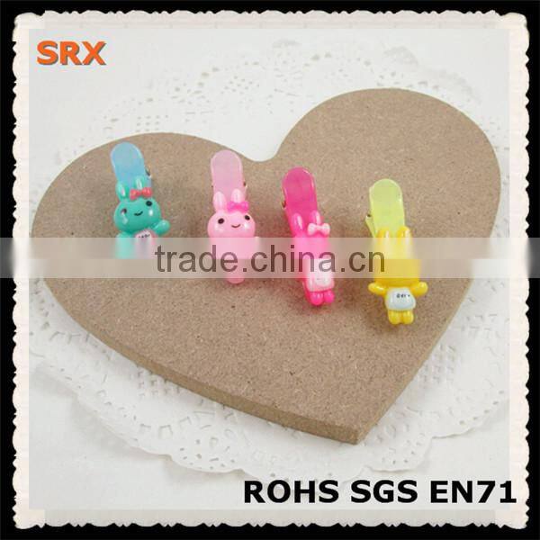 Hot Sale rabbits plastic hair clips for decoration