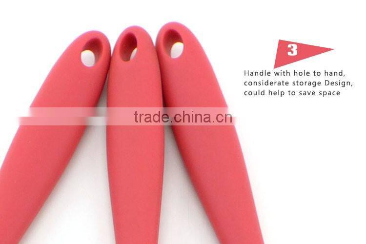 Heat Insulation Silicone Handle Slotted Spatula