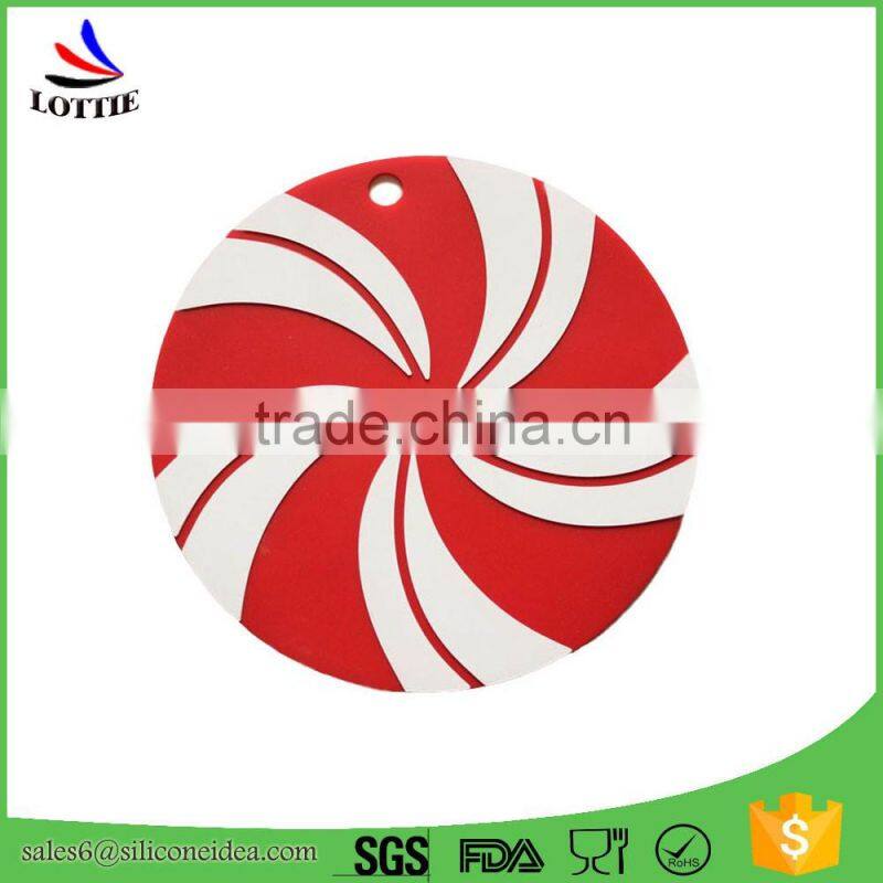Hot fashion 100% food grade round silicone meal mat silicone insulation pad