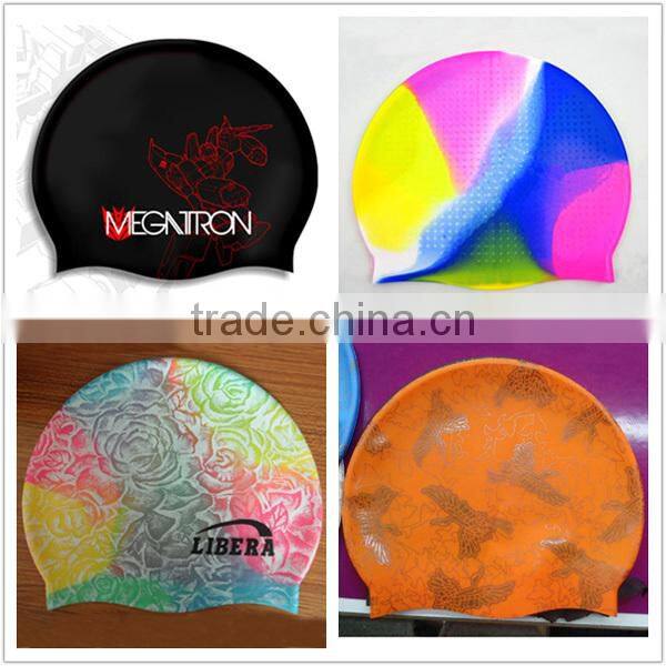 2015 fashion silicone swimming caps