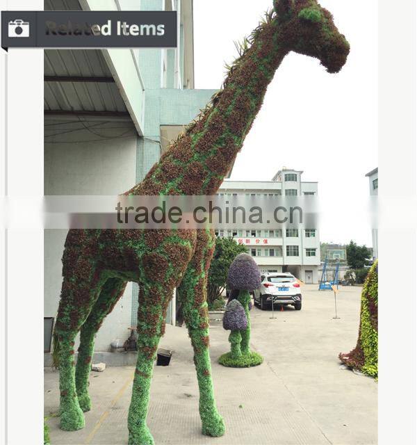 Artificial milan grass topiary swan plant statue animal for garden decoration