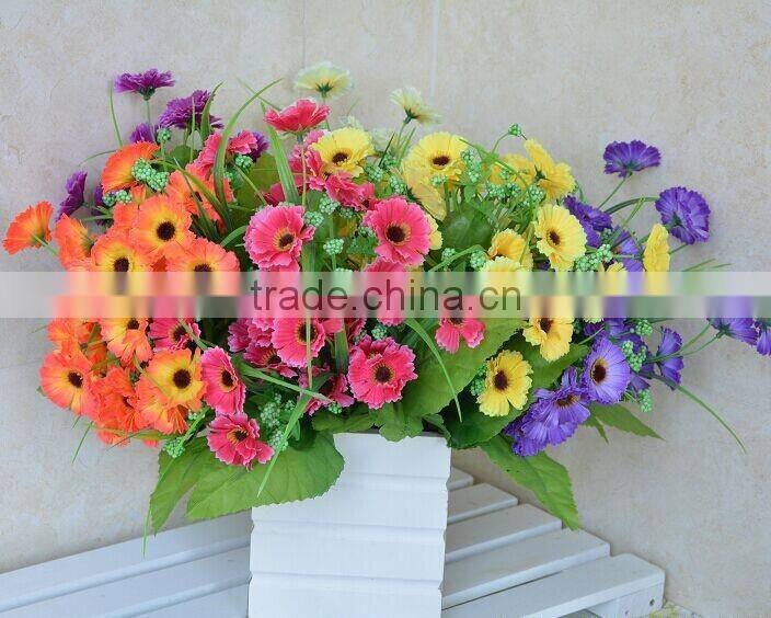 2014 mini rose stye flower, artificial silk flower bouquet