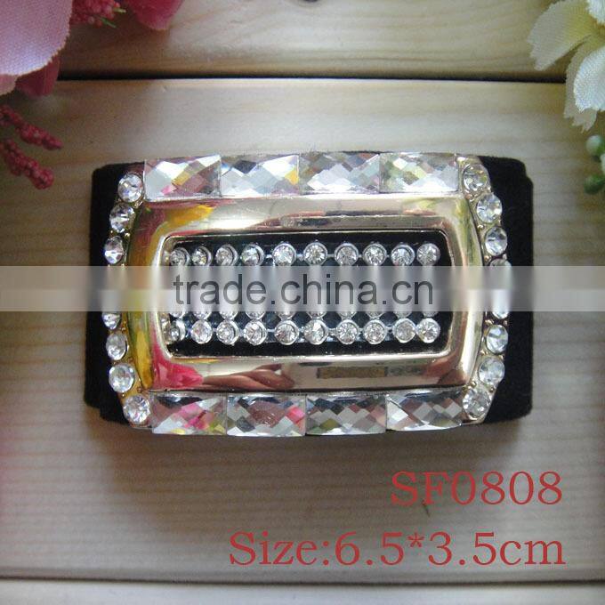 SF0816 High quality rhinestone flower fashion ladies shoe accessories
