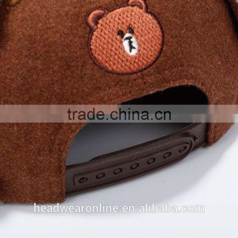 Winter Woolen Bear Style Baby Earflap Cap
