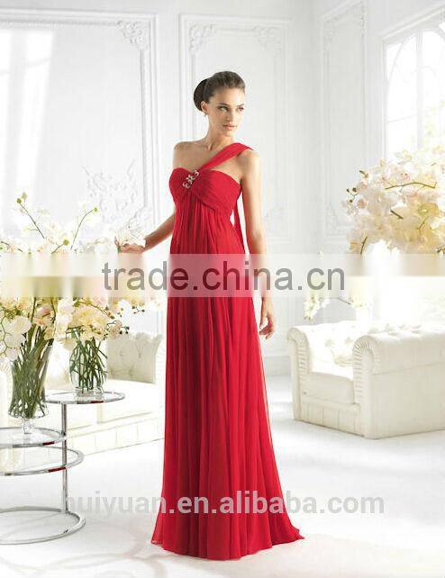new designer beaded full length chiffon red ball gowns