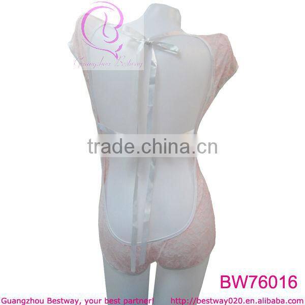 Womens hot sex images deep V collar sleeveless backless nightgown