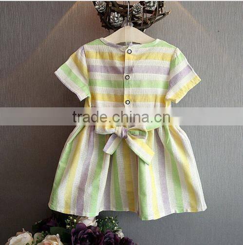 Hot sale kids clothes boutique frock design linen cutting sales new model girl dress