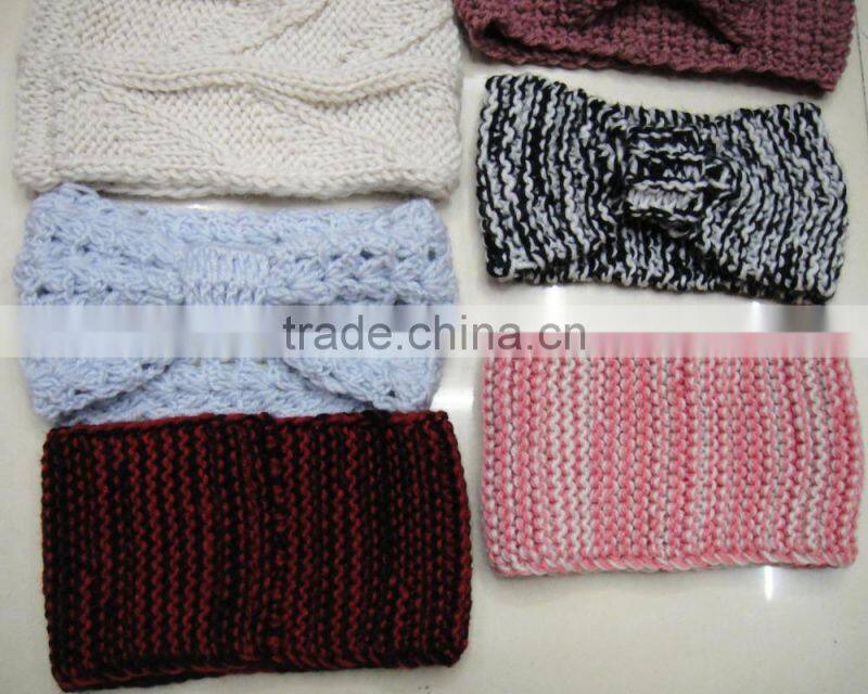 2016 Fashion winter top quality soft yarn latest woman designer crochet hairband