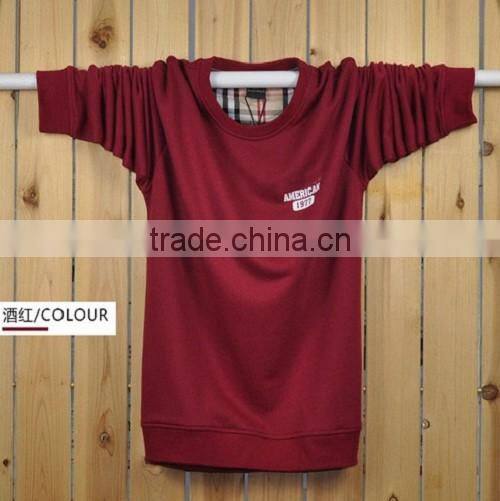 2017 Professional China factory high quality plain round neck sweatshirt for mens