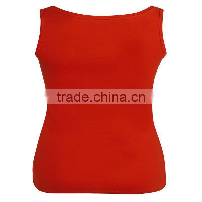 Low neck women cotton lycra tank tops