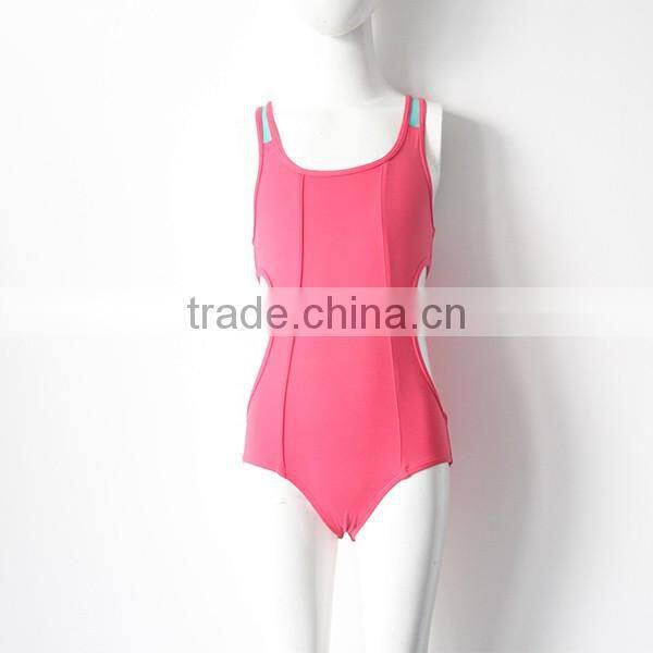 girls one piece pink swimwear