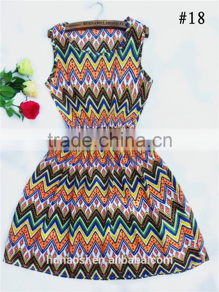 china factory wholesale price washable custom bohemian printed chiffon dress women printed fabric for dress