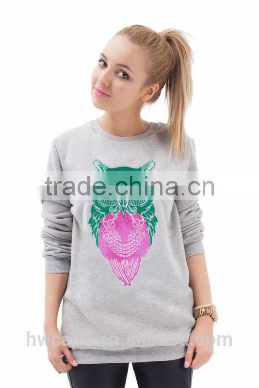 wholesale crew neck custom 3d printing sweatshirt no minimum