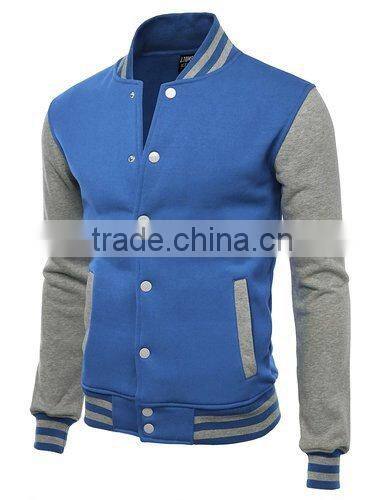 Custom Men's Cotton Hoodie Baseball Varsity Jacket in different colors