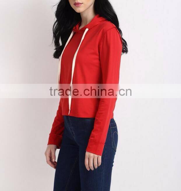 Women pull over sweatshirts custom cropped hoodie