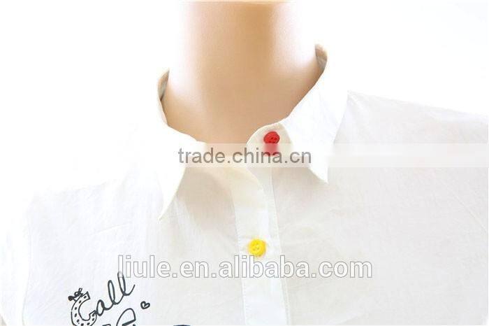 Hot sale lady long sleeve 100%cotton office women office shirts and tops
