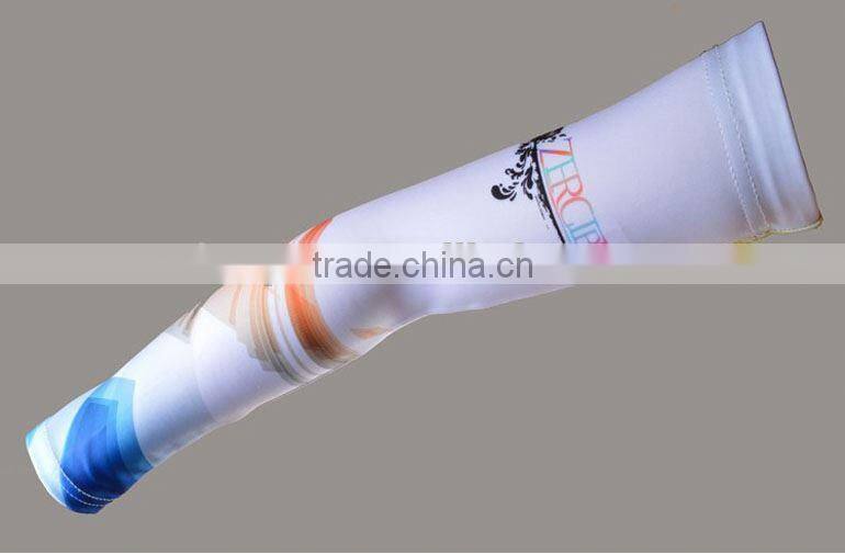 80% nylon 20% spandex white arm sleeve warmer