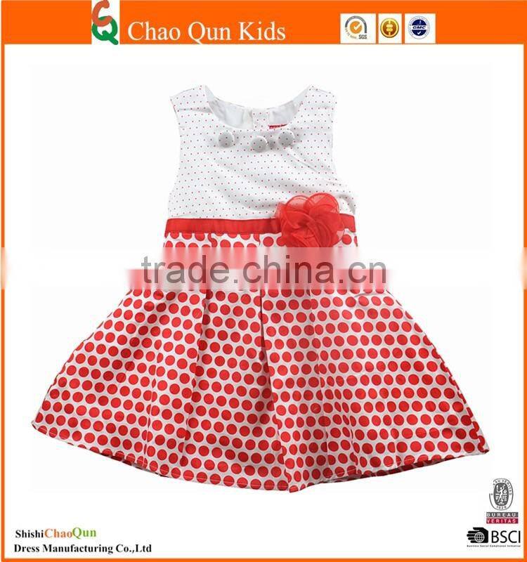Adorable flower print baby girl's wedding dress with floor length
