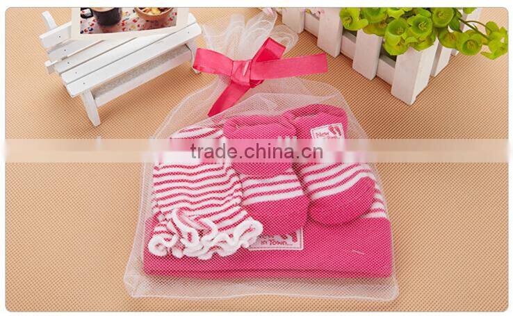 3pcs newborn baby gift set, hat, gloves, socks set for newborn baby, newborn gift set