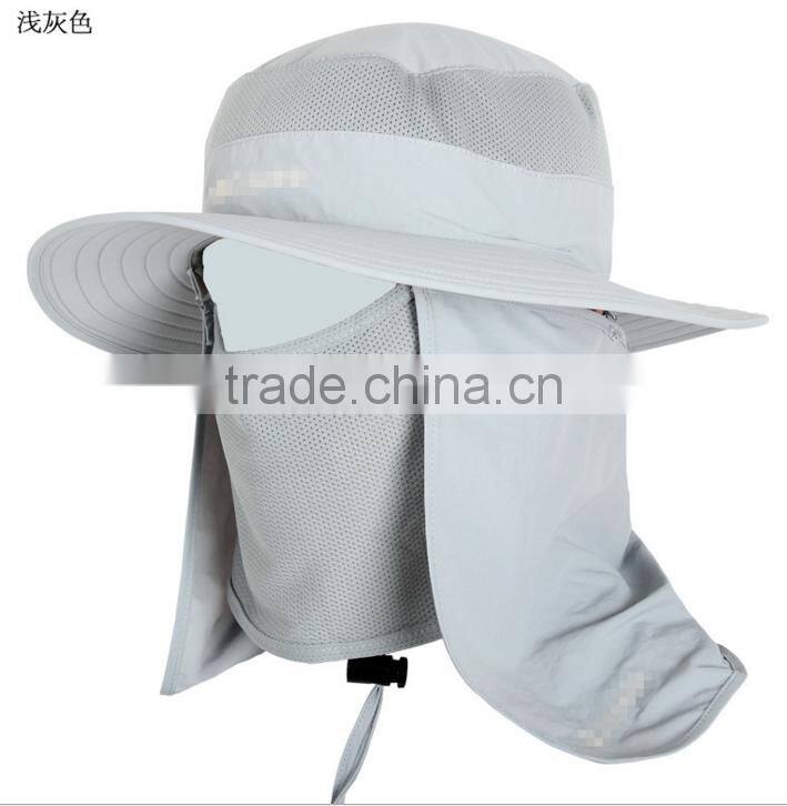 360 degree sunscreen sun hat male anti-UV outdoor hat big along the quick fisherman hat male sun hat fishing hat