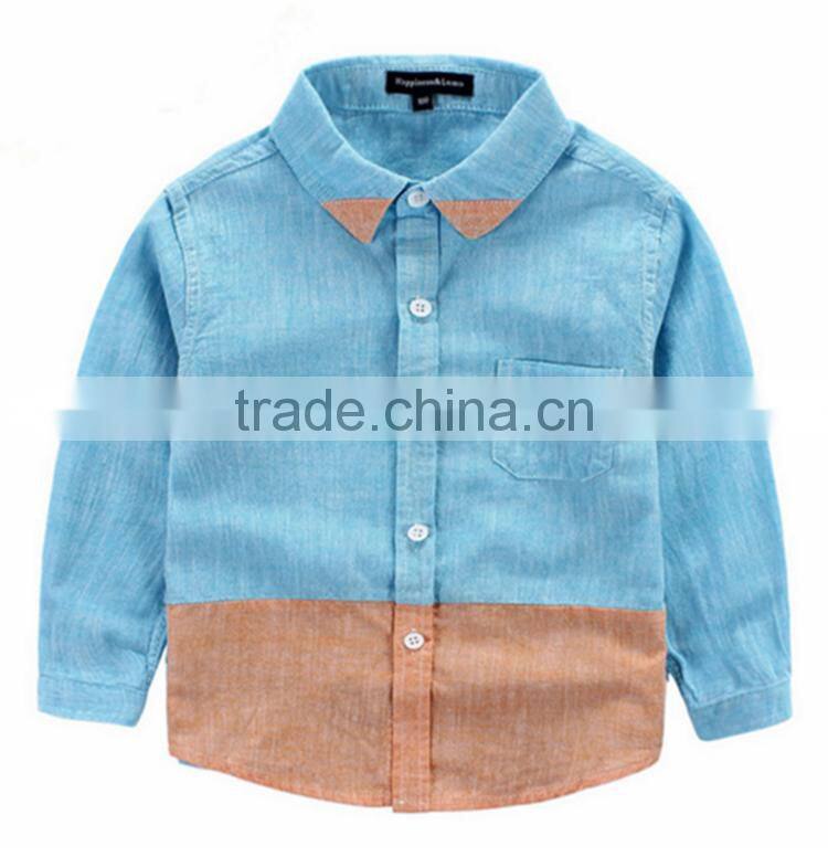 New design long-sleeved blouse boy kids cartoon t-shirt children