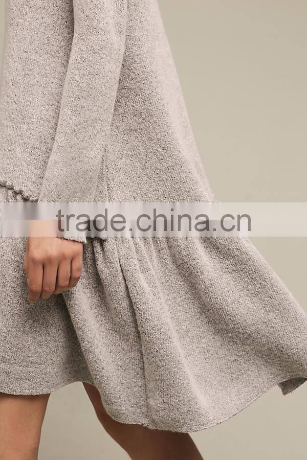 Winter Handmade Knit Wool Ladies Long Sweater Dress