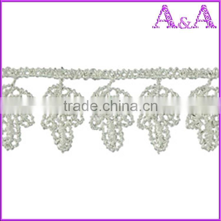 High Elastic Orange Chemical Lace Designs Customize For Cotton Sarees