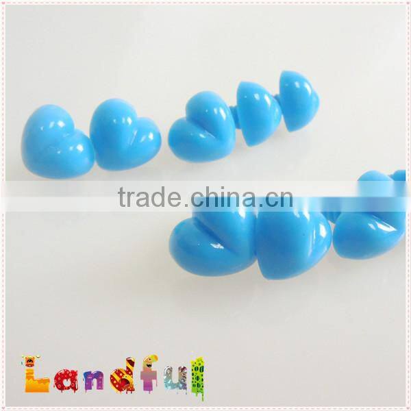 Plastic Heart Safety Nose in Blue for Bear Crochet Doll