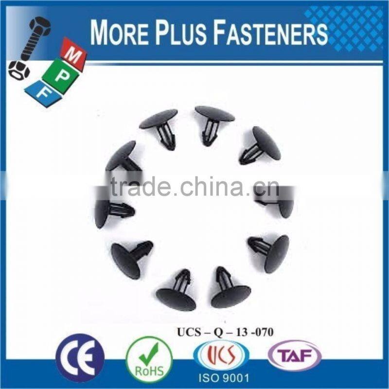 Made in Taiwan Gray Plastic Car Plastic Retainer Trim Fastener Push Type Fender Shield Clip Rivet
