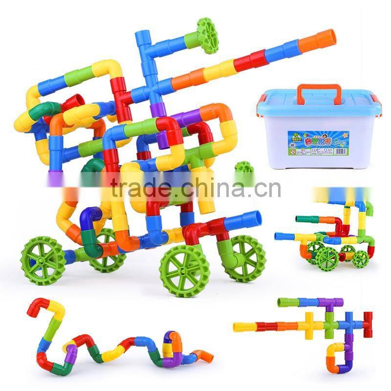 Smart Design Interest Cultivation Colorful Baby Teenager DIY Plastic Building Puzzle