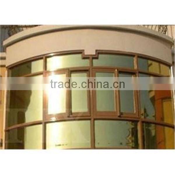 1.52*30m self adhesive gold color window film,privicy protective reflective window film
