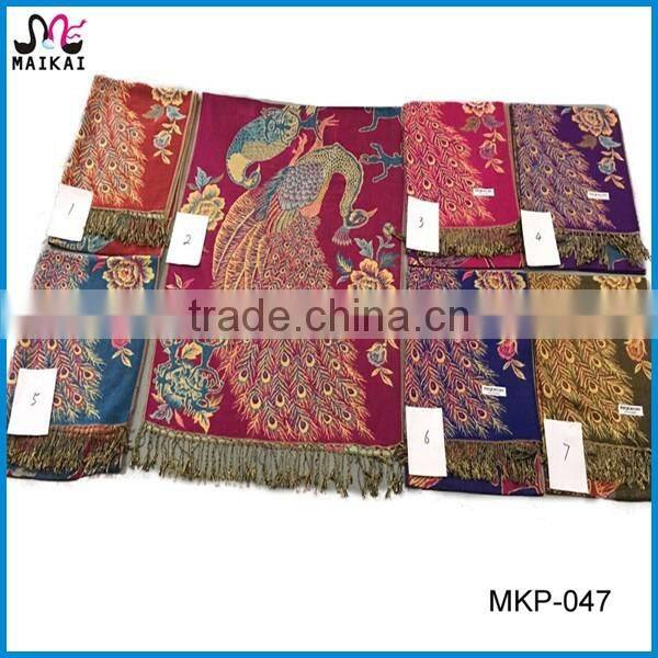 Alibaba wholesale high fashion jacquard viscose pashmina shawl