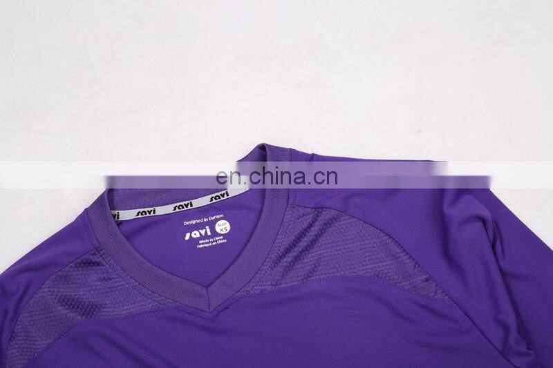Sublimated made purple plain soccer uniform original football jerseys with tags