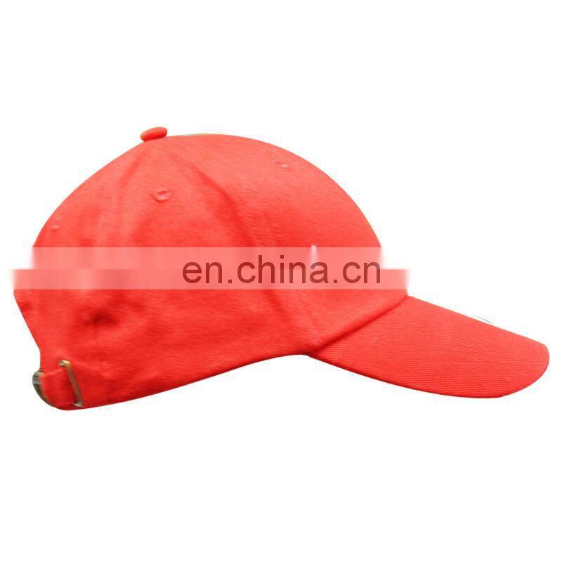 6 panel custom red embroidery baseball cap /sports cap
