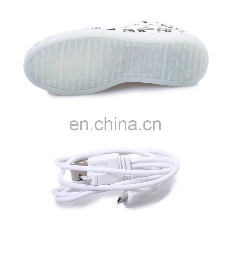 2015 hottest street dance hip hop night club European fashion sport light shoes LED