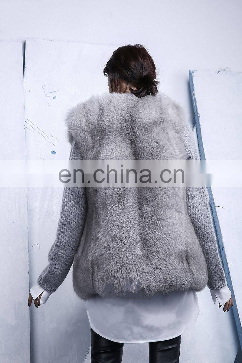 2016 New Korean Style Luxurious Fur Vests Winter Real Fox Fur Vest Women