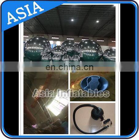 Factory Price Inflatable Mirror Balloon , Inflatable Sliver Spheres for Advertising