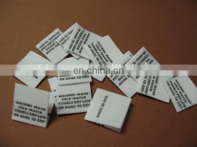 Garment Woven Label Care Label