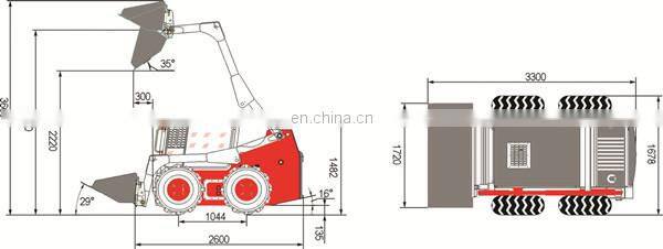China Diesel Engine Skid Steer Loader