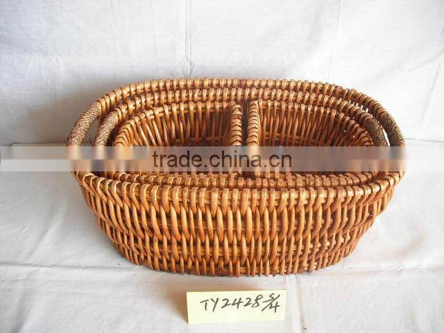 Wide Willow Storage Basketry. gifts Shou Shang