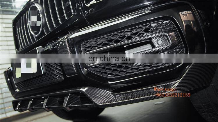 G wagon W464 topc style carbon fiber front lip with led lights and rear diffuser fit for G wagon W464 W463A G63 car bumper lip