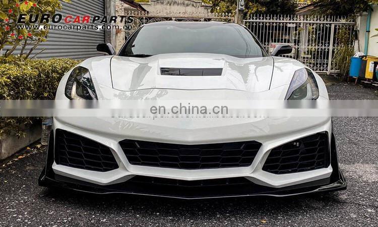 C7 ZL1 front bumper fit for C7 all year to wide front bumper with front lip PP material