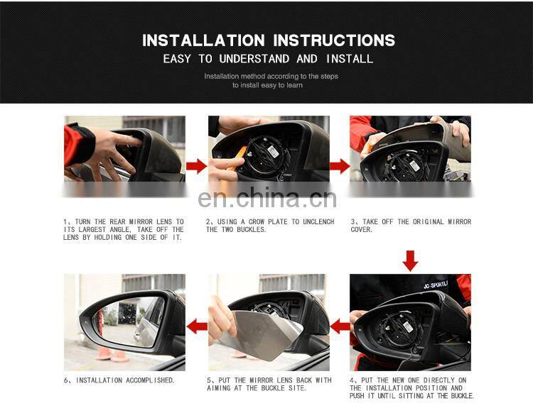 Carbon Side Rearview Mirror Cover Caps replacement for Volkswagen MK7 Golf VII